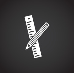 Geometry related icon on background for graphic and web design. Creative illustration concept symbol for web or mobile app