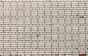 Brick wall. Old white brick. Horizontal placing.