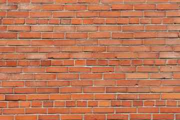 Brick wall. Red brick. Horizontal placing.