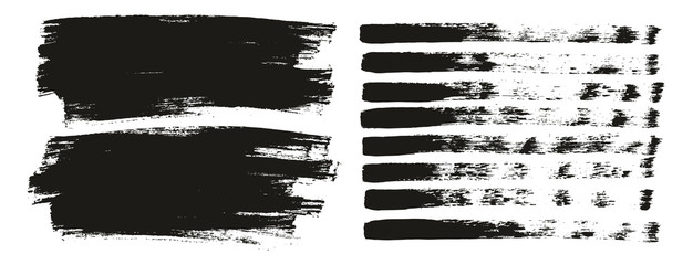 Flat Paint Brush Thin Lines & Background Mix High Detail Abstract Vector Lines Background Mix Set 