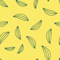 Seamless pattern with blue bananas at yellow background. Cute and funny. For children textile, scrapbooking, wallpaper and wrapping paper. Spring and summer ornament.