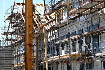 construction site with crane