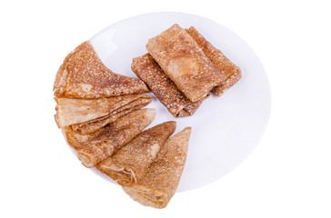 Fried pancakes on a plate