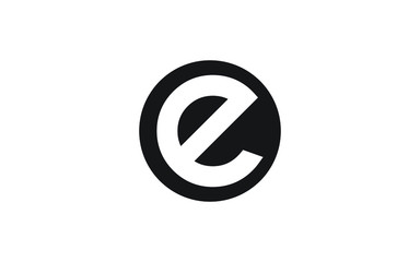 e Letter Icon or Logo design, Vector Template