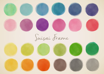 水彩ドットフレーム