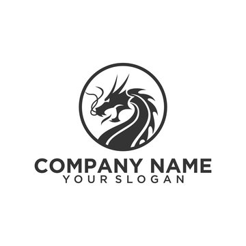 logo dragon and design icon vector