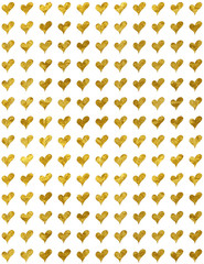 Seamless gold heart pattern