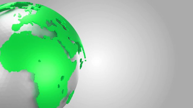Green Globe. map of the continents of the world