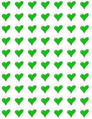 Seamless green heart pattern