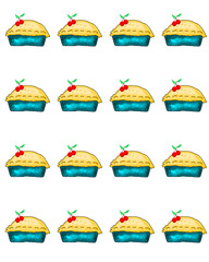 cherry pie tiled pattern