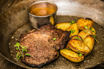 The food in the restaurant. Food styling and restaurant meal serving. Gourmet restaurant menu concept. Creative stylist restaurant
