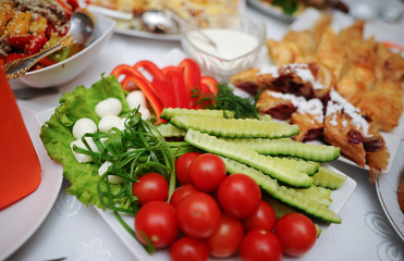 Delicious fresh and healthy wedding food