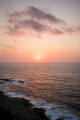 Magical sunset over the Aegean Sea in Ikaria
