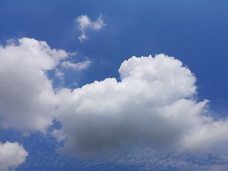 Altostratus white clouds in the blue sky natural background beautiful nature environment
