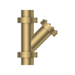 Pipe vector icon. Made from steel or metal connection by flange fitting fixing by screw and bolt. Part for pipeline construction to transport oil and gas in industry, water in plumbing and irrigation.