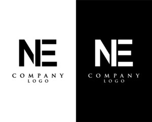 NE, EN initial letter logotype company logo design vector