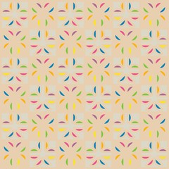 Beautiful of Colorful Semi-Circle, Reapeated, Abstract, Illustrator Pattern Wallpaper. Image for Printing on Paper, Wallpaper or Background, Covers, Fabrics