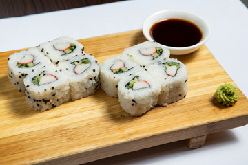 Sushi California Rolls.