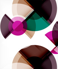 Obraz premium Abstract background, circle and triangle design round shapes overlapping. Geometric trendy template. Vector Illustration For Wallpaper, Banner, Background, Card, Book Illustration, landing page