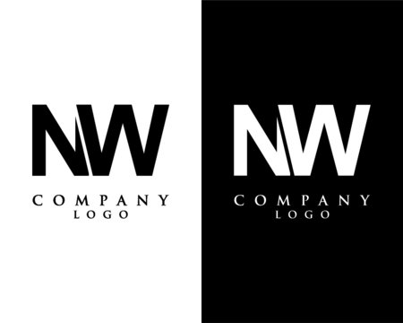 NW, WN initial letter logotype company logo design vector