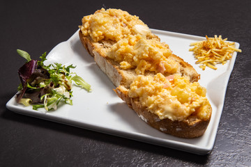 Sandwich with tortilla de patata.