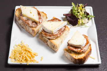 Steak sandwich. Dinner, barbecue.