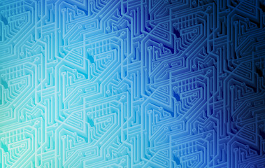 Abstract circuit board futuristic technology processing background. Microchip digital illustration.