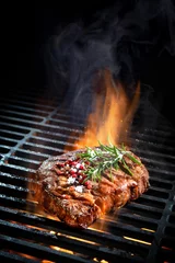 Keuken spatwand met foto Beef steak on the grill © Alexander Raths