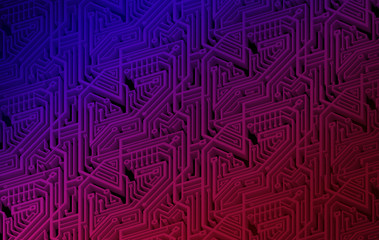 Abstract circuit board futuristic technology processing background. Microchip digital illustration.