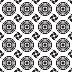 Seamless Geometric Twirl Circle Pattern
