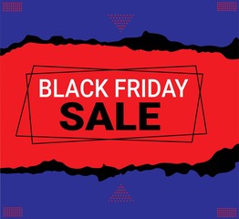 Black Friday Sale red and purple background with black wall cracks