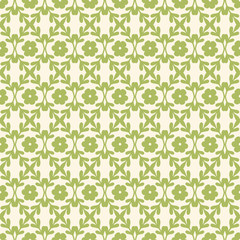 Floral Net Background Vector Seamless Pattern