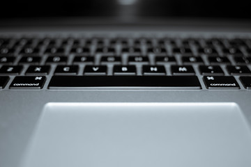 laptop keyboard close up