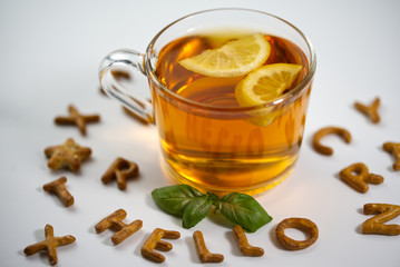 cup of tea with lemon