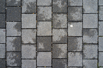 old wet stone pavement