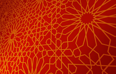 Abstract floral pattern. Ornament of lines and curls. Ethnic digital gradient background.