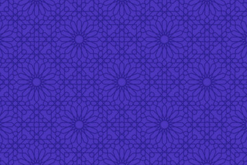 Fototapeta premium Abstract floral pattern. Ornament of lines and curls. Ethnic digital gradient background.