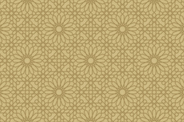 Abstract floral pattern. Ornament of lines and curls. Ethnic digital gradient background.