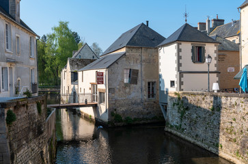 Fototapeta na wymiar Bayeux, old town and channel