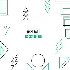 Abstract Background Line Green, dark blue color shape with white background