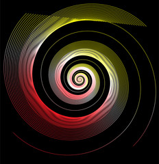 Abstract of lines spiral vector background