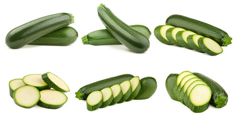 zucchini isolated on white background, clipping path, full depth of field