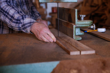 carpenter working on a wooden floor
