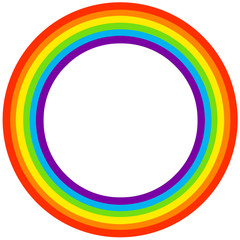 rainbow circle frame