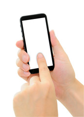 スマートフォンを持つ手