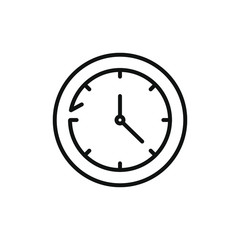 simple icon of a clock vector illustration