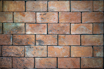 Texture background, light brown brick wall. splashes and scratches