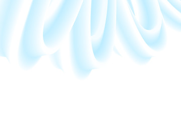 abstract background of foam wave shape on white