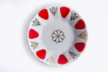 Porcelain Turkish tea cup plate, traditional Turkish tea cup plate, the design and pattern is traditional no trademark