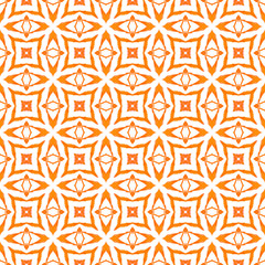 Repeating striped hand drawn border. Orange 